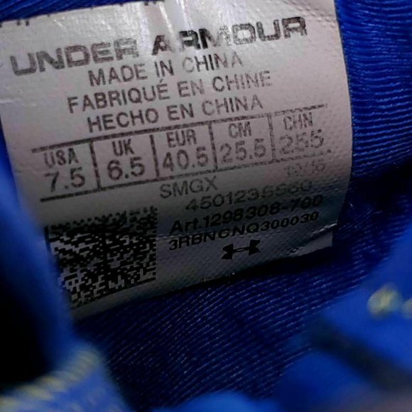 Under Armour Mens 7.5 SC Curry 3 Zero Basketball - Picture 9 of 12